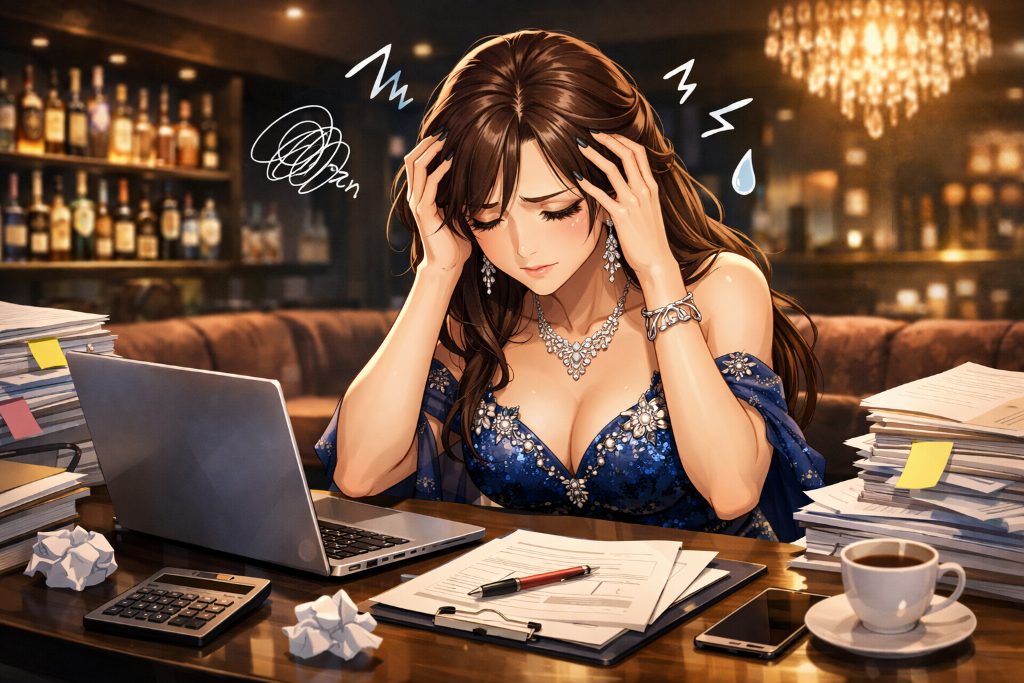 悩む女性経営者